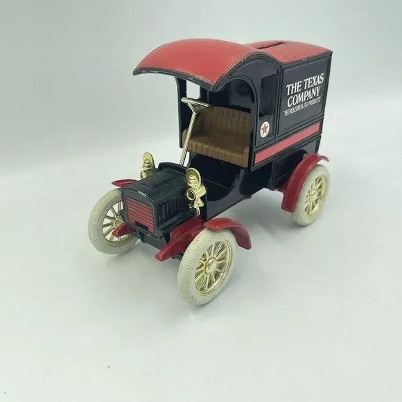 Vintage Texaco #1 Ertl 1905 Ford Model T Van Truck Bank The Texas Company - Picture 14 of 16